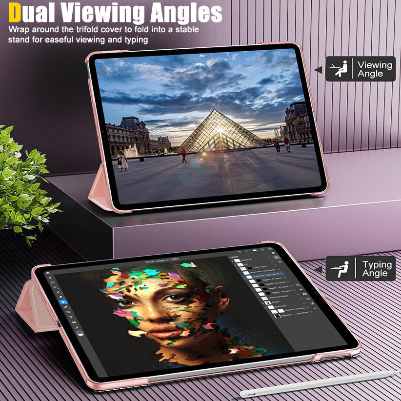 Slim Stand Hard PC Translucent Back Shell for iPad Air 11” 2024